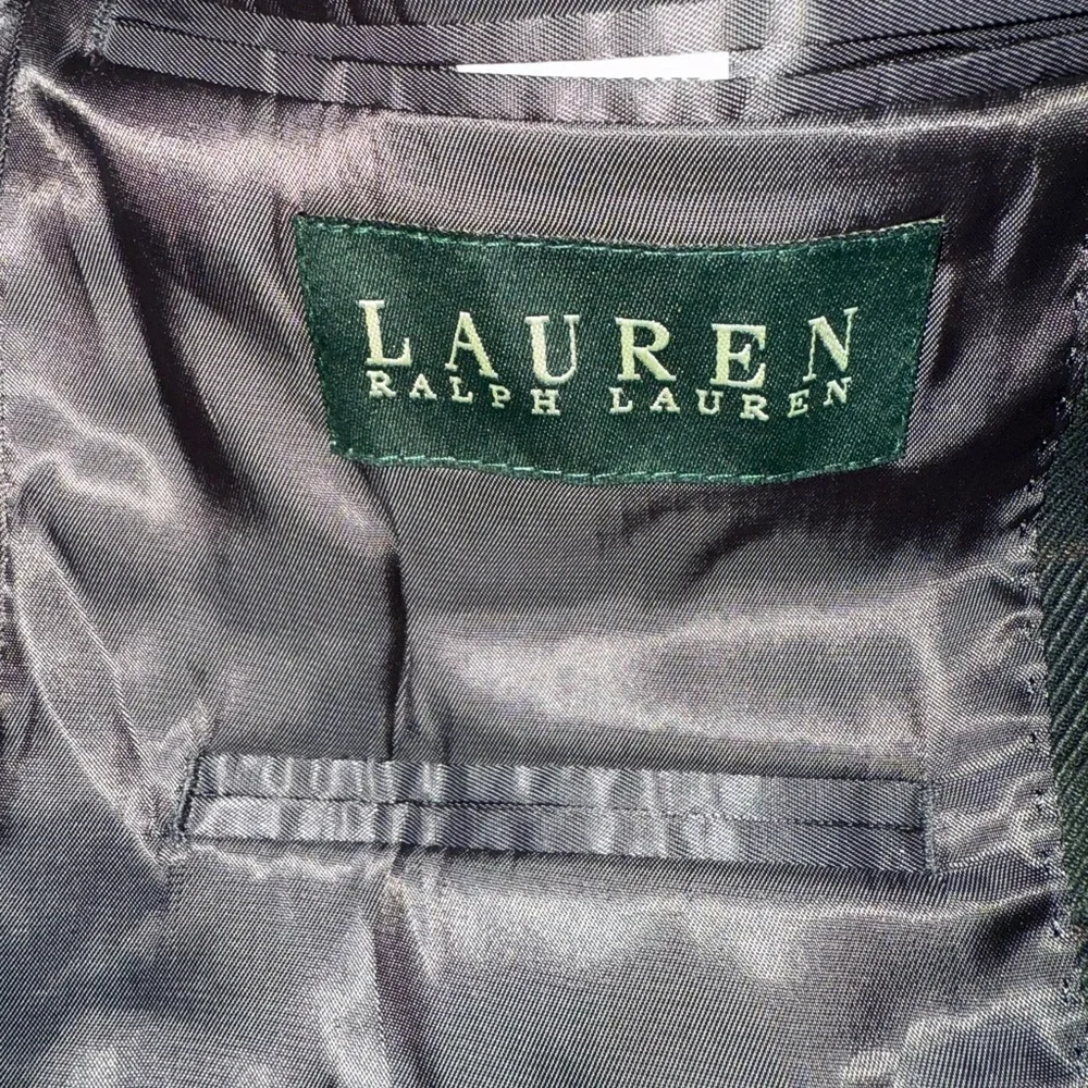 Lauren Ralph Lauren Green Plaid Tailored Blazer Mens XS Boys 14R Preppy Academia